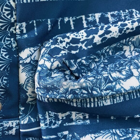 JanSport Backpack Superbreak Midnight Sky Flower Hawaiian Stripe Blue - Picture 4 of 15